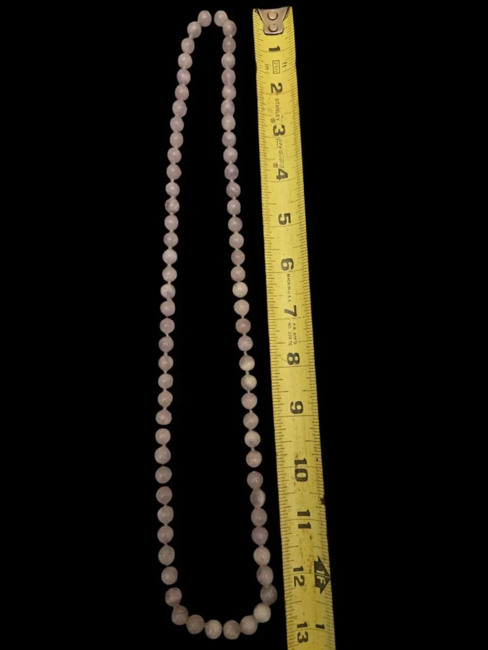 Lavender Quartz Beaded Necklace‎ With Natural Polished Stones